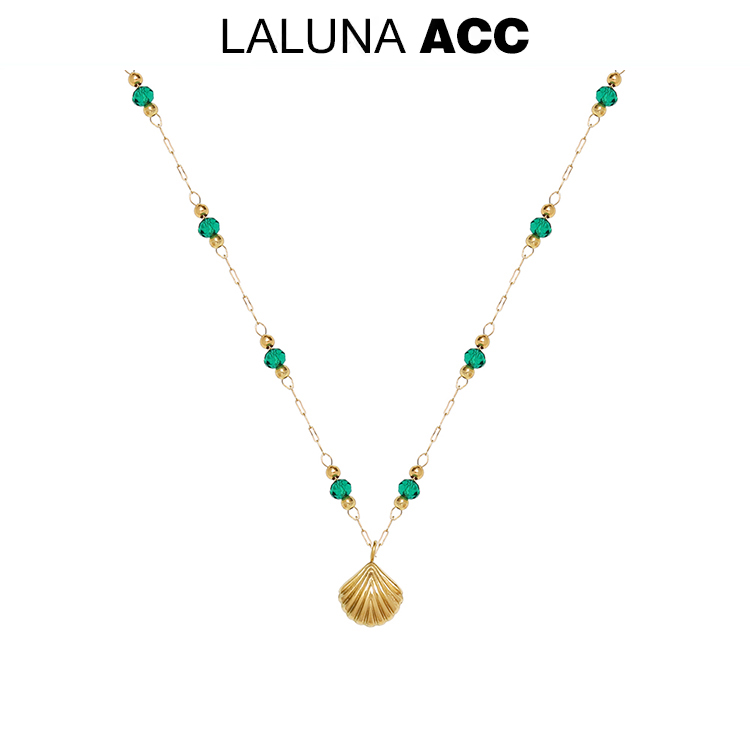 不褪色~新中式绿色水晶项链