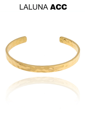 不褪色洗手不取锤纹手镯