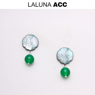 新中式复古绿珠国风竹叶耳钉小众高级感轻奢气质配旗袍耳环耳饰
