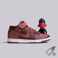 nike牛奶鞋midpro酒紅板鞋