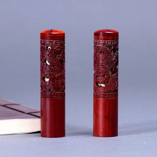 新款镂空胎毛章真檀木宝宝胎毛纪念品 保存胎发百年不坏