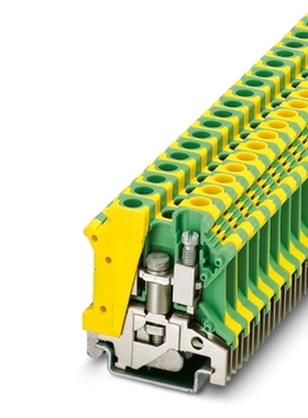 菲尼克斯 黄绿相间 螺钉连接  USLKG10N 订货号：3003923接地端子