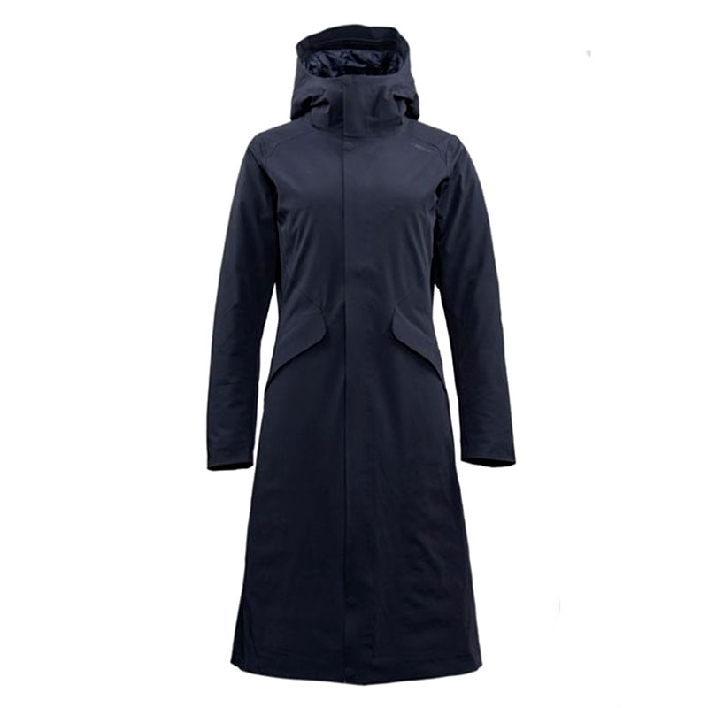 极星户外中长款羽绒服女鹅绒