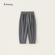 男童裤 子纯色简约女童长裤 春季 喵小姐邦选湖州织里童装 新品 大童