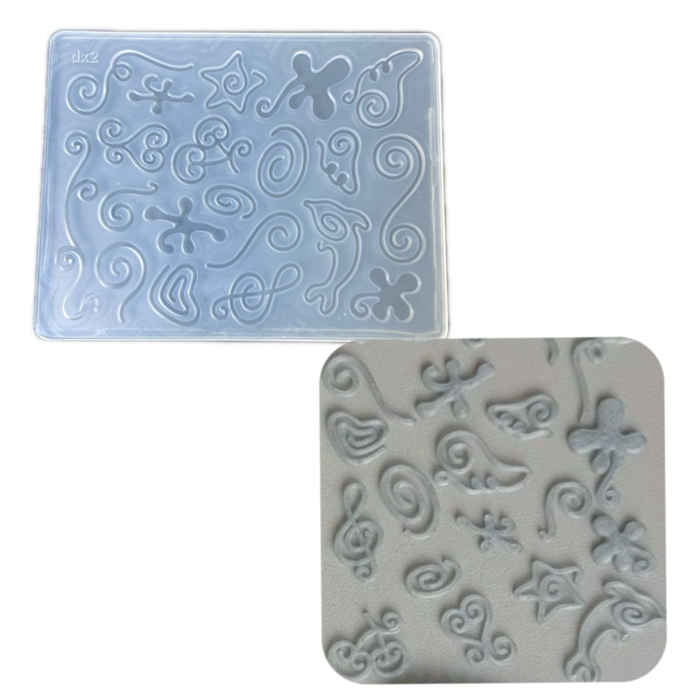 DIY手工线条图腾模具树脂uv水晶滴胶钥匙扣迷你挂件硅胶模具