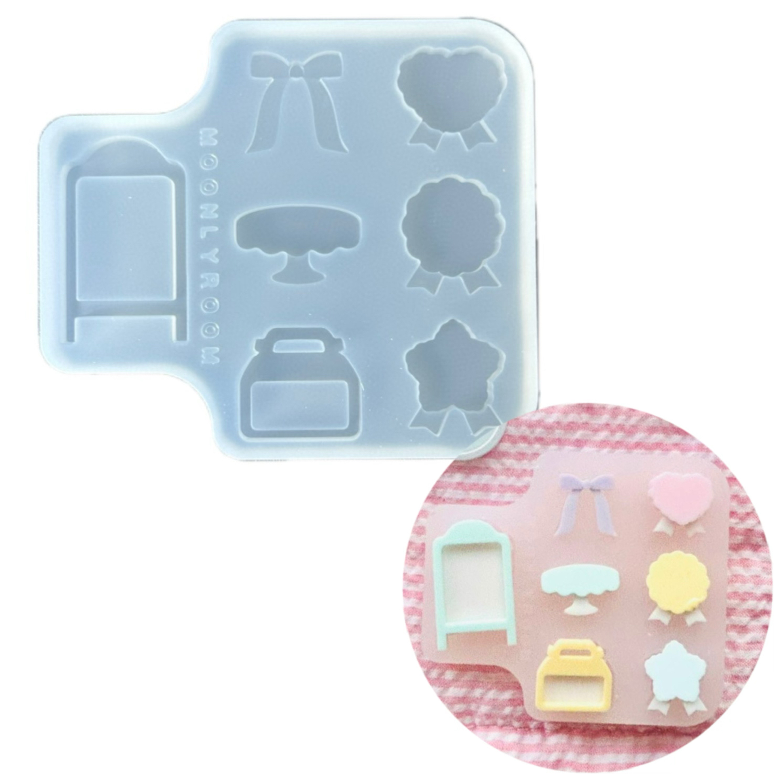 DIY手工小招牌配件模具ab树脂uv水晶滴胶钥匙扣迷你挂件硅胶模具