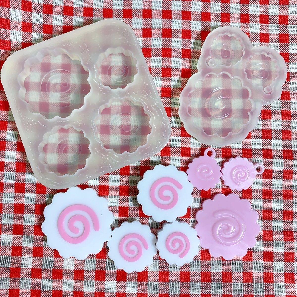 Ins风鱼糕流滴胶模具  diy手工制作硅胶模具图片