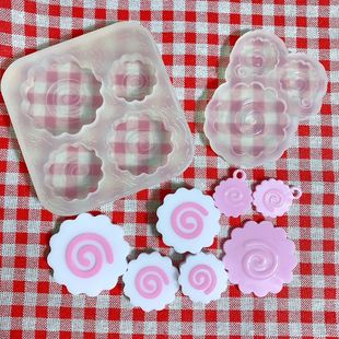 Ins风鱼糕流滴胶模具  diy手工制作硅胶模具