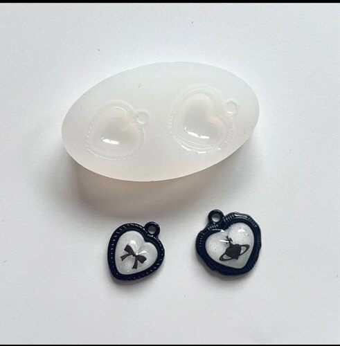 DIY手工爱心挂件模具树脂uv水晶滴胶钥匙扣迷你挂件硅胶模具