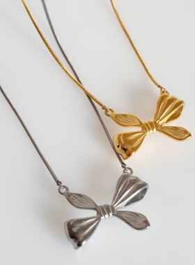 DASEIN ACC欧美夏秋日轻奢气质OOTD高回头高质感蝶形钛钢项链