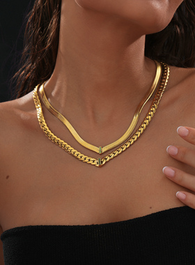 DASEIN ACC欧美秋季夸张小众时尚通勤风多色可水洗高保色锆石项链