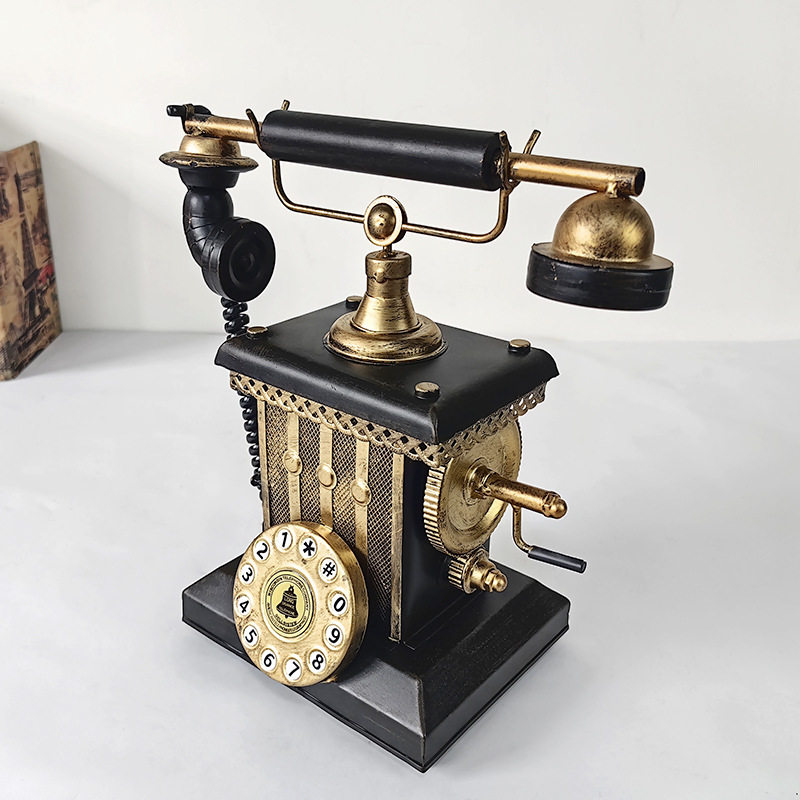 欧式复古老上海民国风电话机模型影楼拍摄道具装饰品摆件存钱罐