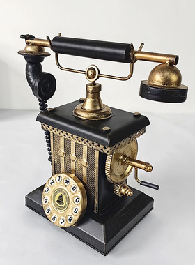 欧式复古老上海民国风电话机模型