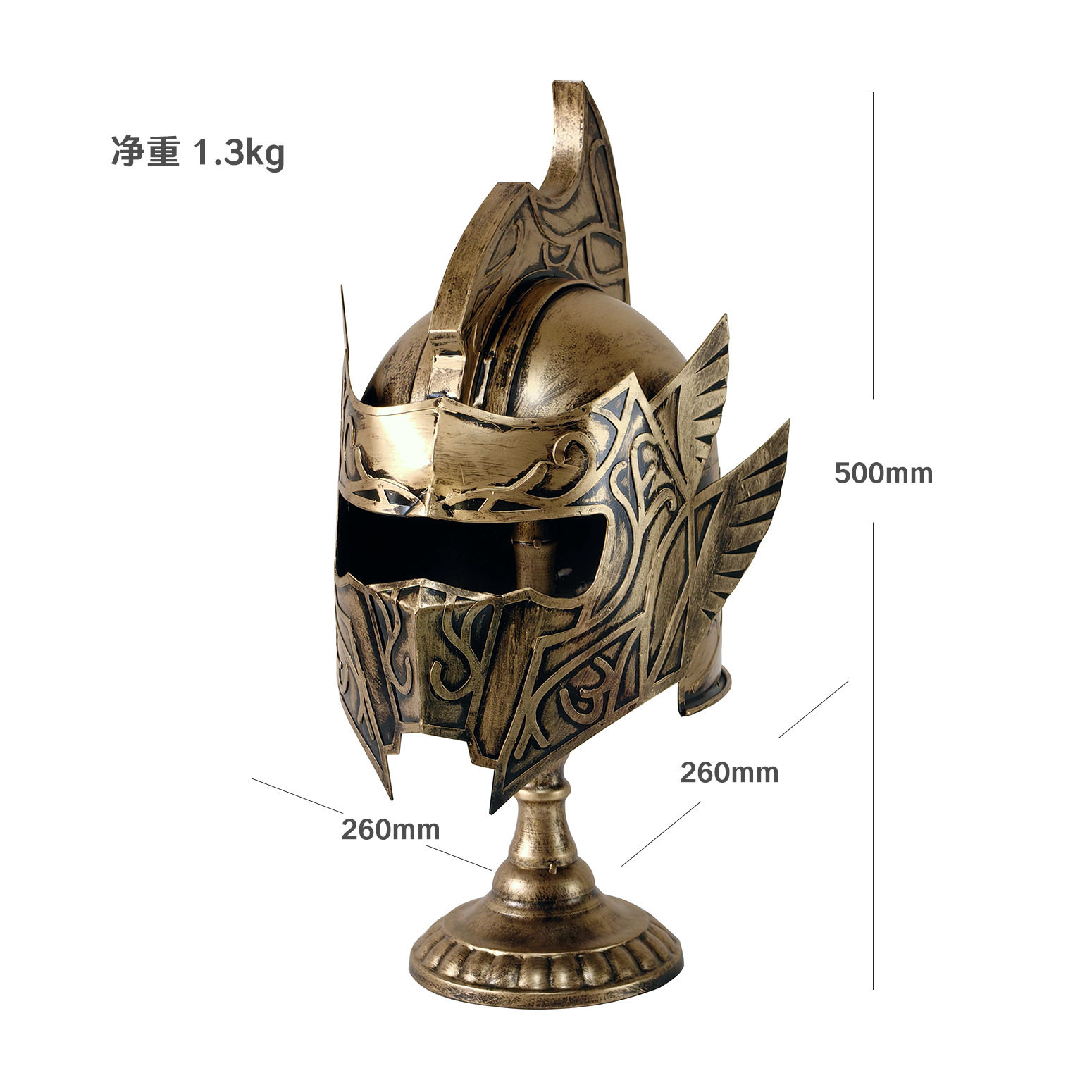 复古罗马士兵骑士铠甲面具头盔模型欧洲书房办公室桌面装饰品摆件