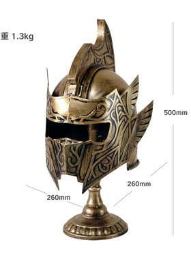 复古罗马骑士铠甲面具头盔模型