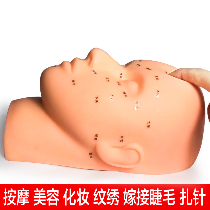 美容头模手法练习按摩脸部