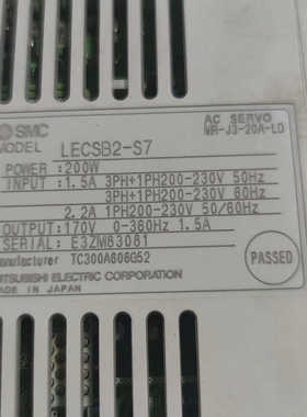 SMC伺服驱动器LECSB2-S7，，图，功议价