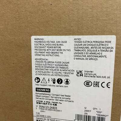 （议价)3RA6120-2AB33  SIRIUS 紧凑型负荷馈线