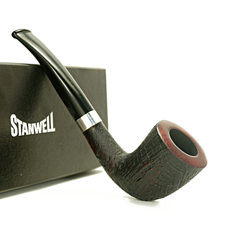 3mm进口烟斗丹麦stanwell斯丹威925银设计斗石楠木烟斗送配件140