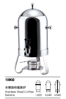 KINGO自助餐咖啡鼎保温双层暖鼎豪华全钢龙头可配电热10801G