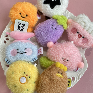 HeHeStore原创长沙美食Yumini系列毛绒徽章挂件包挂胸针礼物