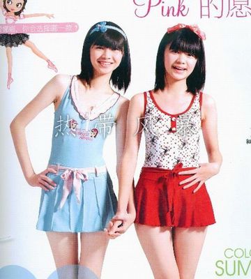 温泉儿童少女连体游泳衣