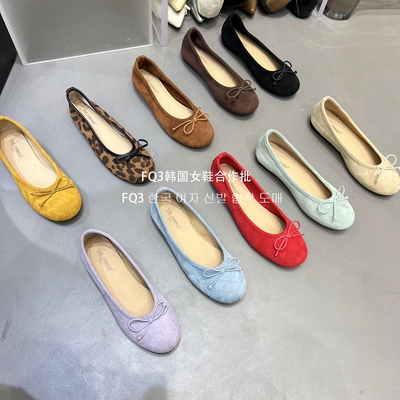 FQ3 实拍MI SHA DI新款蝴蝶结浅口单鞋女外穿一脚蹬软底豆豆鞋女