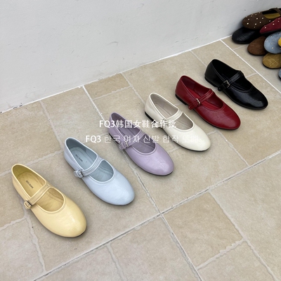 FQ3 实拍BEI LI XUAN圆头玛丽珍鞋女浅口套脚奶奶鞋防滑平跟鞋女