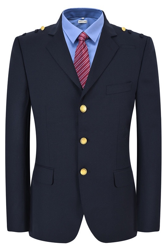 2019式春秋常服3粒扣藏青色西服