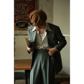 手工米兰眼「雪松绿格纹」双排扣6扣1套装 全羊毛 半麻衬 UGENTLE