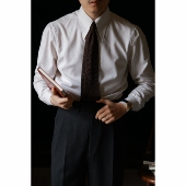 衬衫 UGENTLE男装 男 教父领 长袖 云染工艺「棉籽素陶胚」意式 复古