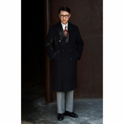 UGENTLE长款羊毛秋冬双面呢大衣