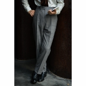 高腰西裤 UGENTLE 巴黎扣 系列「伦敦灰亲王格」意式 男 权力帝国