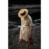 UGENTLE「云绒沙丘」毛巾肌理 套装 精梳棉针织短袖 老钱V领polo衫