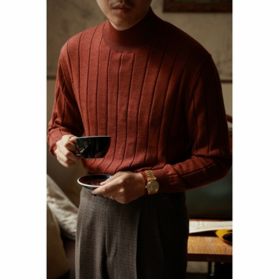 UGENTLE针织衫纯羊毛半高领毛衣