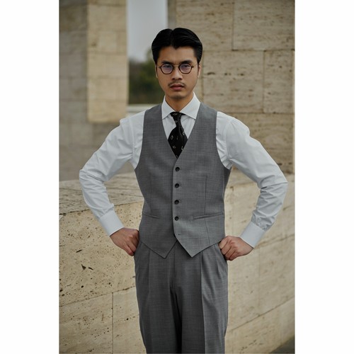 UGENTLE全羊毛绅士单排V领马甲