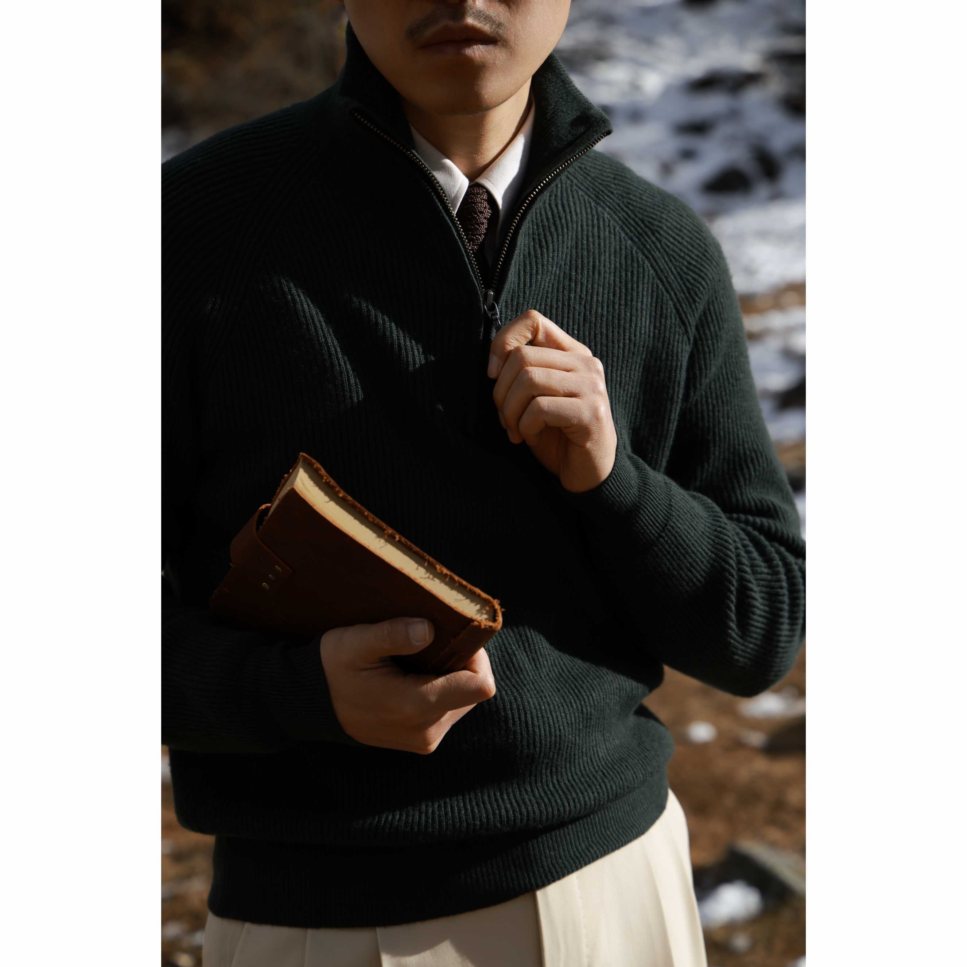 UGENTLE男装羊绒针织衫老钱风