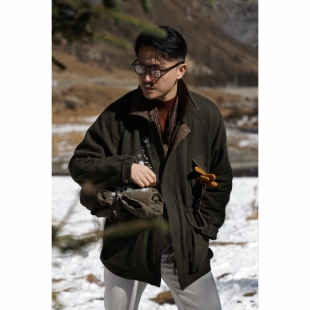 查尔斯猎装 UG男装 冬季 白鹅绒可拆卸内胆 夹克 「挪威森林」粗花呢