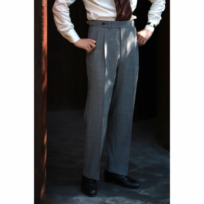 UGENTLE意式高腰长裤全羊毛西裤