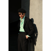 西服套装 UGENTLE 单排3扣2 半麻衬「暗夜骑士」意式 重磅毛麻混纺