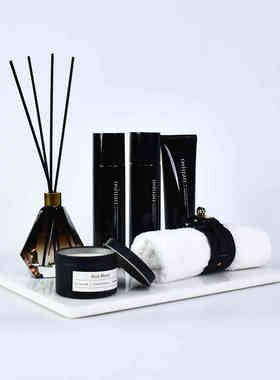 【大理石组合】样板间洗手台护肤毛巾香薰道具套装意式现代 摆件