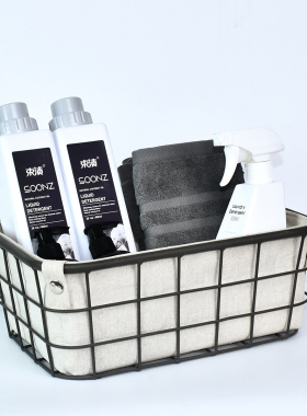 样板间卫浴洗衣房阳台柜洗衣液收纳筐毛巾道具摆件现代装饰软装