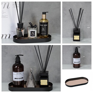 样板间卫生间洗手台套装卫浴组香薰蜡烛搭配托盘装饰卫浴洗漱套装
