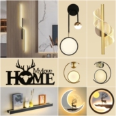 饰酒店过道楼梯 led户外卧室现代简约客厅背景壁画灯装 推荐 特价