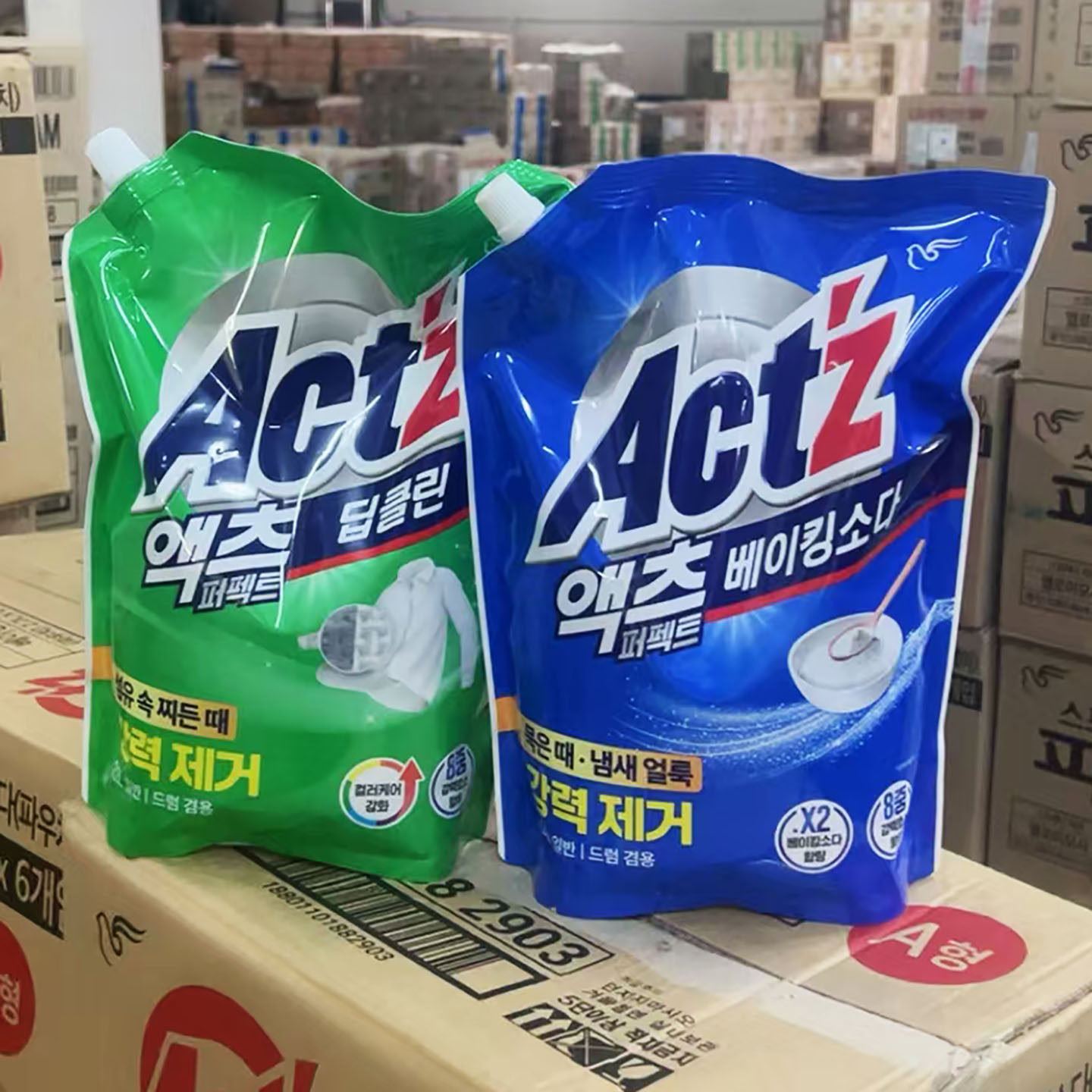 韩国碧珍洗衣液替换补充袋装强效去污抗菌小苏打包邮原装进口正品