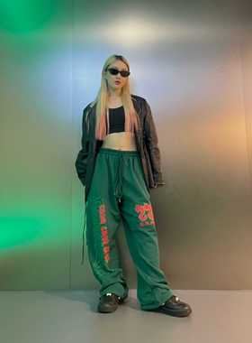 Triple.S新品国潮美式复古嘻哈hiphop宽松休闲运动卫裤男女长裤