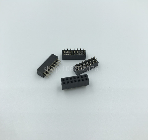 2.0MM间距直插双排母14P 镀金环保 2x7P双排母针座 插针母座2*7P - 封面