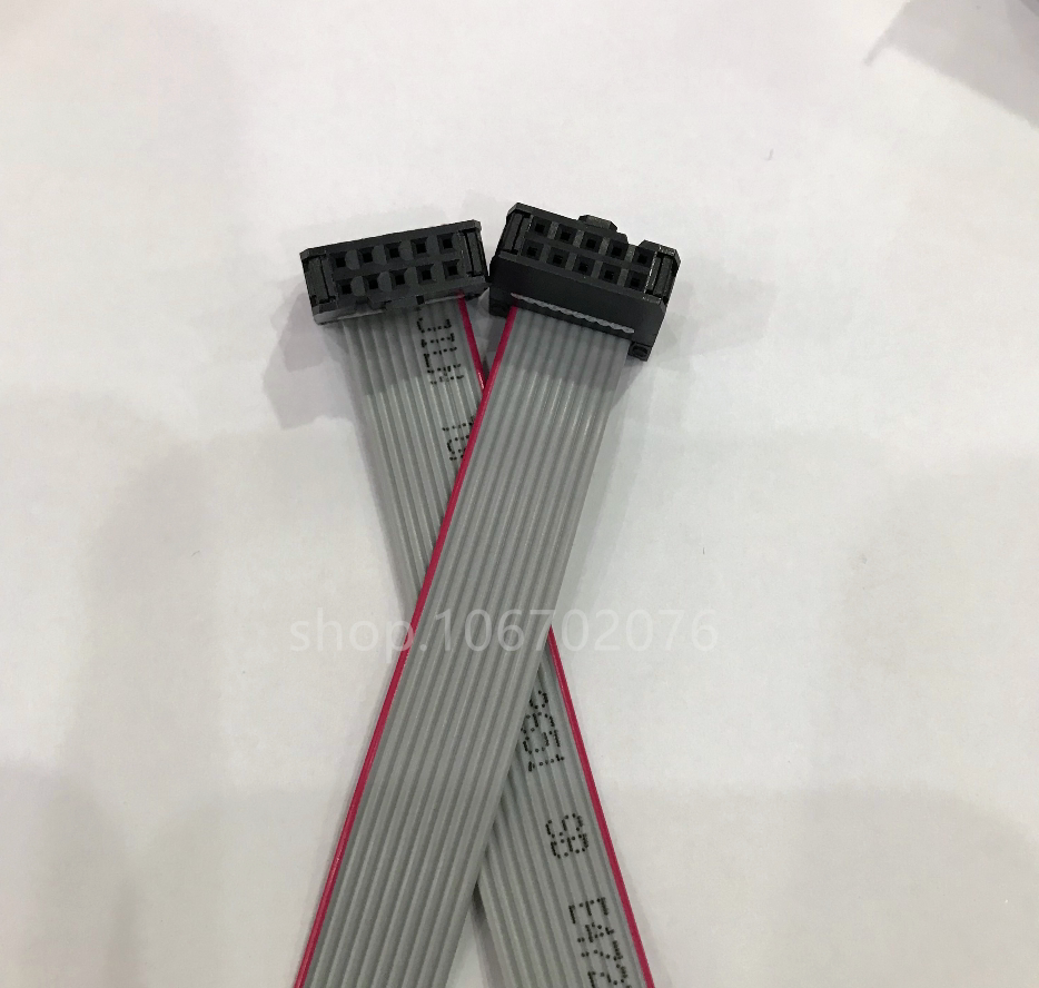 54mm间距 fc-10p 灰色排线 2*5p led显示屏连接线 idc扁平排线