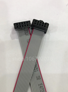 2.54mm间距 FC-10P 灰色排线 2*5P LED显示屏连接线 IDC扁平排线