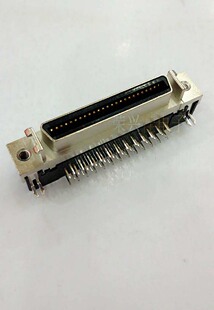 SCSI插座 50芯 连接器SCSI-50P 槽式弯脚90度 母座 弯母